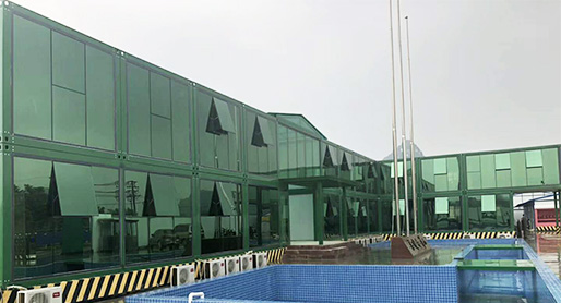 edifici per uffici di vetro di lusso casa verde contenitore di vetro