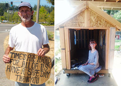 La bambina di 9 anni costruisce piccole case per i senzatetto